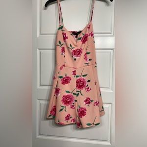 Pink Floral Romper size Medium